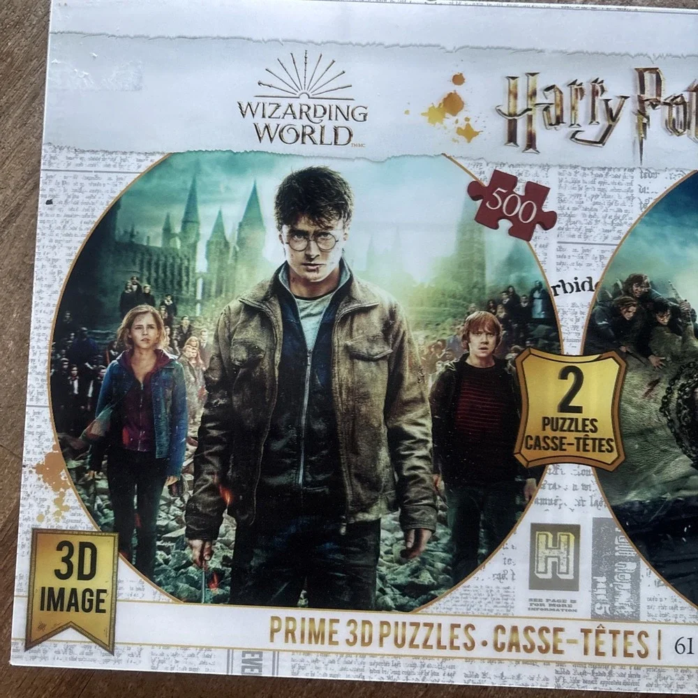 Harry Potter Wizarding World Prime 3D Lenticular Puzzles - 2 puzzles- 500pc ea